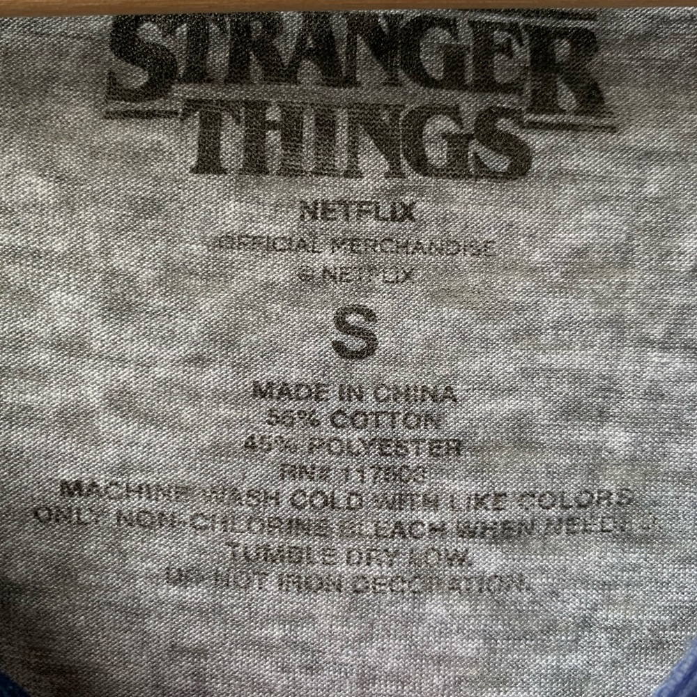 Netflix Stranger things burnout baseball t-shirt S - Picture 3 of 4